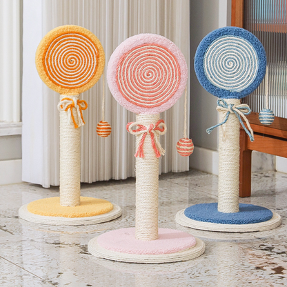 Kratzbaum Moderner Design, Lollipop Katzenkratzer, Sisal-Kordel, Befriedigt das Kratzbedürfnis Ihrer Katze
