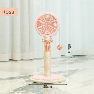 Kratzbaum Moderner Design, Lollipop Katzenkratzer, Sisal-Kordel, Befriedigt das Kratzbedürfnis Ihrer Katze