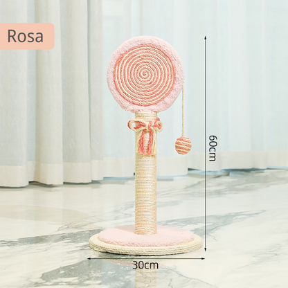 Kratzbaum Moderner Design, Lollipop Katzenkratzer, Sisal-Kordel, Befriedigt das Kratzbedürfnis Ihrer Katze