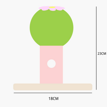 Katzenkratzbaum stabil im Kaktus-Design, Sisal, Kratzsäule mit Klingelball, Interaktive Spielzeug für Katzen