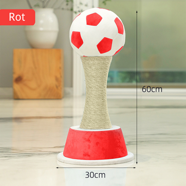 Stylischer Kratzbaum, Kreativer Kratzsäule im Fußballpokal-Design, Hochwertiges Sisal, Kein Ausfransen, Drei Farbvarianten