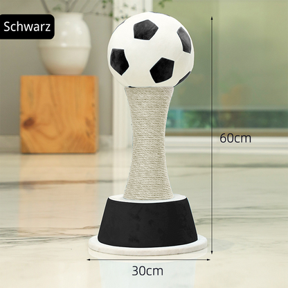 Stylischer Kratzbaum, Kreativer Kratzsäule im Fußballpokal-Design, Hochwertiges Sisal, Kein Ausfransen, Drei Farbvarianten