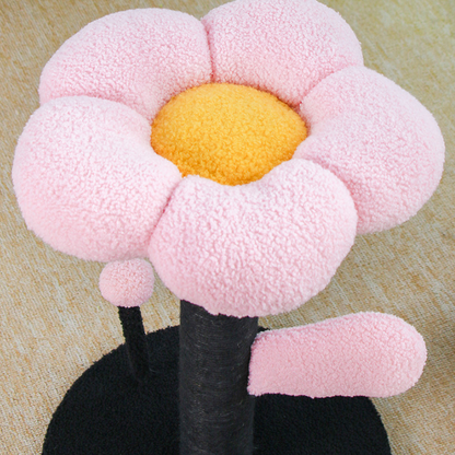 Kratzbaum Ecke, Blumen Katzensäule mit Plattform, Platzsparendes Design, Spiel- und Schlafbereich für Ihre Katze