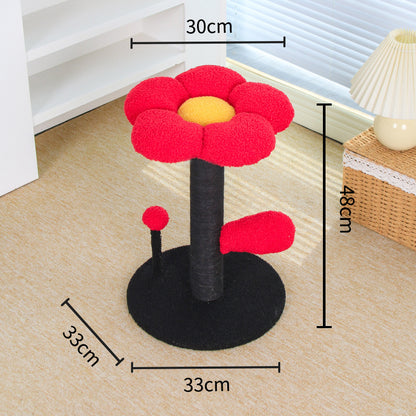 Kratzbaum Ecke, Blumen Katzensäule mit Plattform, Platzsparendes Design, Spiel- und Schlafbereich für Ihre Katze