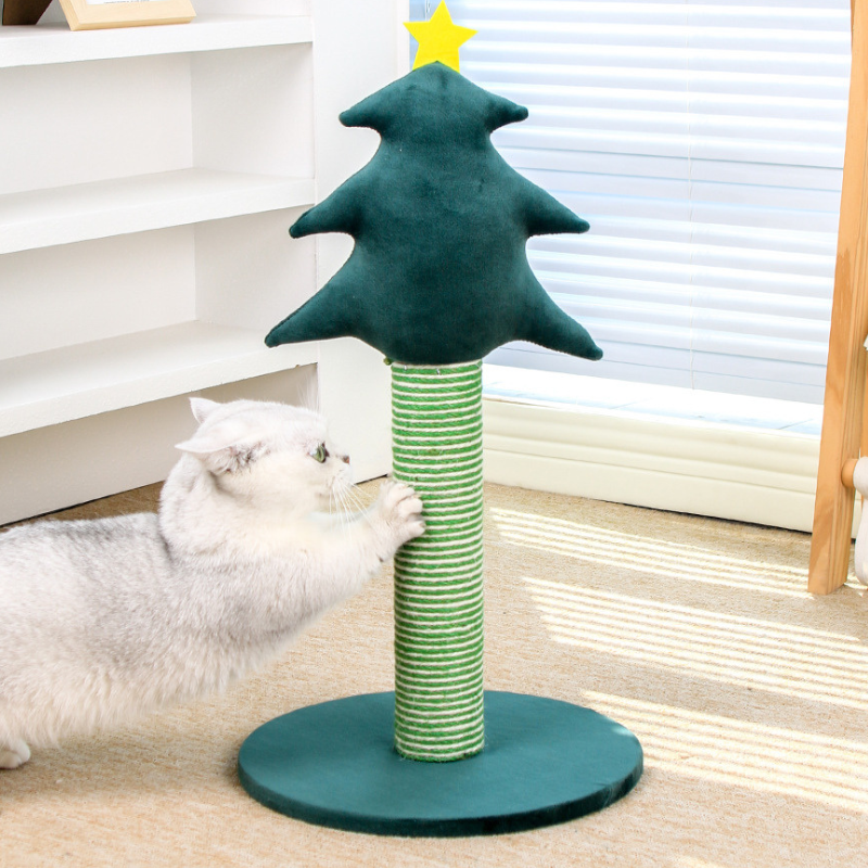 Schmale Kratzbäume Kiefern-Design, aus Sisal, platzsparend, dekorativ, für kleine Wohnungen und Ecken