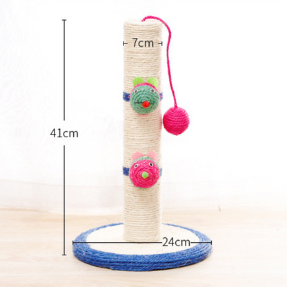 Kratzbaum Spielzeug aus Sisal, Platzsparendes Design, Einfach Montage, Ideal für kleine Katzen