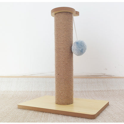 Holz Kratzbäume für Katzen, Stabiler Sisal Kratzbaum mit Lustiger Plüschball, Steht stabil – Ideal für Ihre Katze