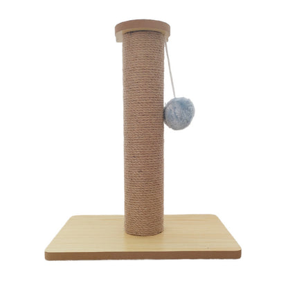 Holz Kratzbäume für Katzen, Stabiler Sisal Kratzbaum mit Lustiger Plüschball, Steht stabil – Ideal für Ihre Katze