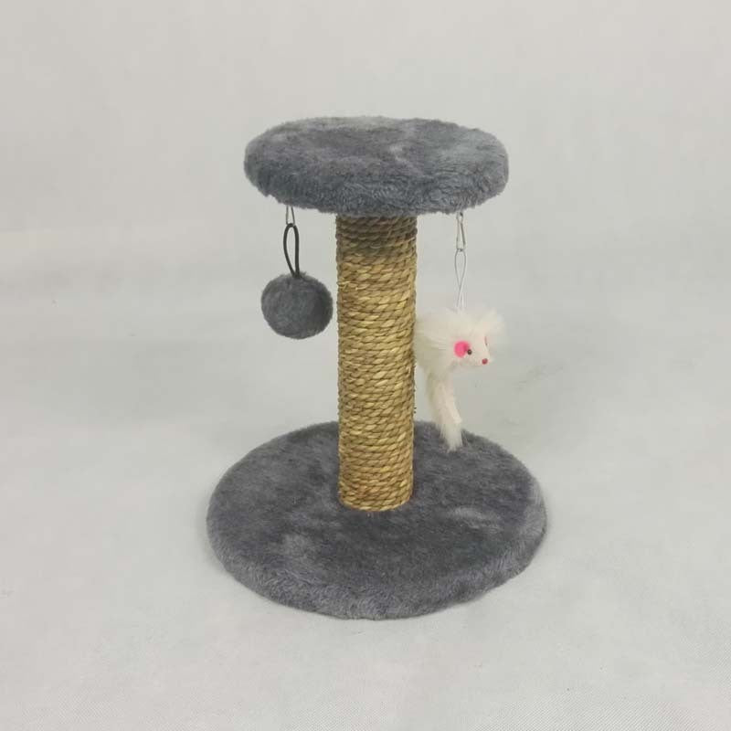 Kratzbaum Klein für Katzen, Katzenkratzbaum mit Plüschball und Maus, Weiche Plattform, Sichere Spielmöglichkeit für Ihre Katze