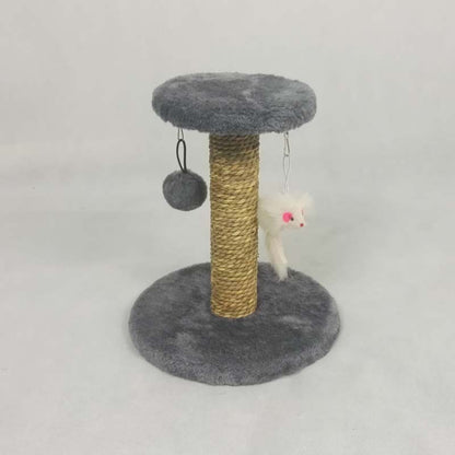 Kratzbaum Klein für Katzen, Katzenkratzbaum mit Plüschball und Maus, Weiche Plattform, Sichere Spielmöglichkeit für Ihre Katze