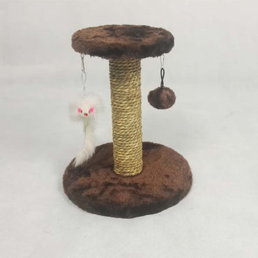 Kratzbaum Klein für Katzen, Katzenkratzbaum mit Plüschball und Maus, Weiche Plattform, Sichere Spielmöglichkeit für Ihre Katze