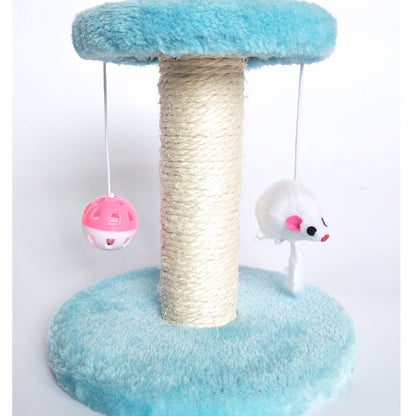 Kratzbaum Klein für Katzen, Katzenkratzbaum mit Plüschball und Maus, Weiche Plattform, Sichere Spielmöglichkeit für Ihre Katze