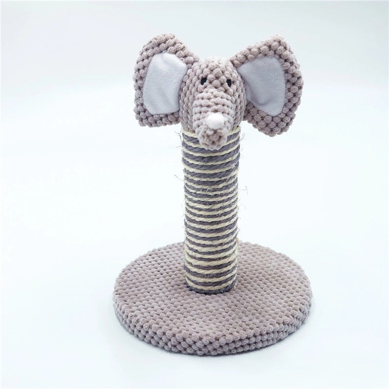 Kratzsäule, Katzenklettergerüst, Kreative Plüsch-Sisal Kratzsäule in Tierform für Katzenspaß, Drei Stile, 20 x 25cm