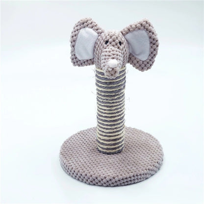 Kratzsäule, Katzenklettergerüst, Kreative Plüsch-Sisal Kratzsäule in Tierform für Katzenspaß, Drei Stile, 20 x 25cm