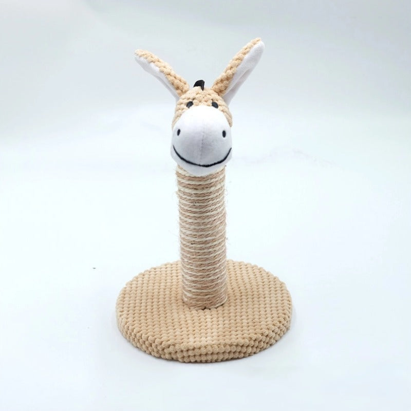 Kratzsäule, Katzenklettergerüst, Kreative Plüsch-Sisal Kratzsäule in Tierform für Katzenspaß, Drei Stile, 20 x 25cm
