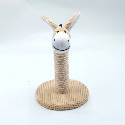 Kratzsäule, Katzenklettergerüst, Kreative Plüsch-Sisal Kratzsäule in Tierform für Katzenspaß, Drei Stile, 20 x 25cm
