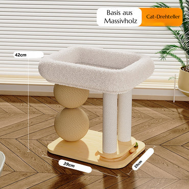 Katzenkratzbaum mit Katzenkratzball, Sisal-Kratzsäule und Spielzeugen, Plüsch-Katzenbett, perfekte Spielplatz für Katze