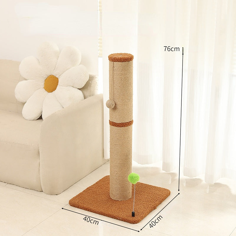 Kratzbäume für Katzen, Kratzbaum Braun, Zwei Höhenstile, Großer & stabiler Standfuß, mit Plüschball-Katzenangel, Endloser Spaß