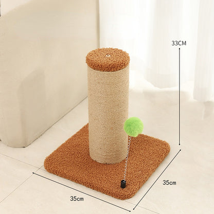 Kratzbäume für Katzen, Kratzbaum Braun, Zwei Höhenstile, Großer & stabiler Standfuß, mit Plüschball-Katzenangel, Endloser Spaß