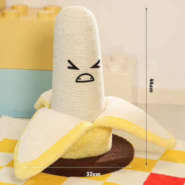 Kratzbaum Modern, Bananenform Sisal-Katzenkratzbaum, Bananenschale aus Plüsch, Aufmachbar, Realistisch & interessant