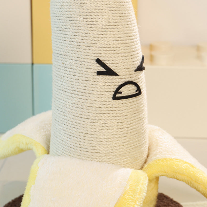 Kratzbaum Modern, Bananenform Sisal-Katzenkratzbaum, Bananenschale aus Plüsch, Aufmachbar, Realistisch & interessant