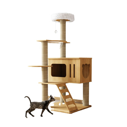 Katzenbaum Groß, Katzenbäume mit Ball Katzenspielzeug, Katzenmöbel Für große Katzen, Mehrstöckig