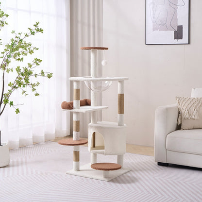 Katzen Kletterbaum, Mehrstöckiger Kratzbaum, Modernes Design, Für Katzen aller Größen, Zwei Stilrichtungen zur Auswahl