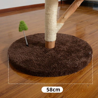 Katzenbaum grosse Katzen, Katzenbaum aus Holz, Plüsch Sonnenblumen-Katzenbett mit drei Ebenen, für mehrere Katzen