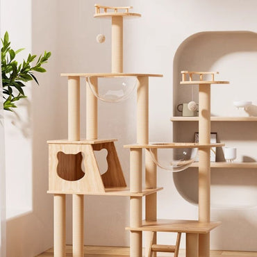 Katzenbaum XXL, Stabiler Katzenmöbel Mehrere Katzen, , Kratzbaum Groß mit Aussichtsplattform, Multifunktionalität