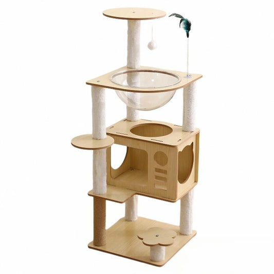 Groß Katzenbaum, Kratzbaum XXL mit Höhle und Katzenspielzeug, Stabil und Robust, Kletterbaum mit Sisal oder Plüsch