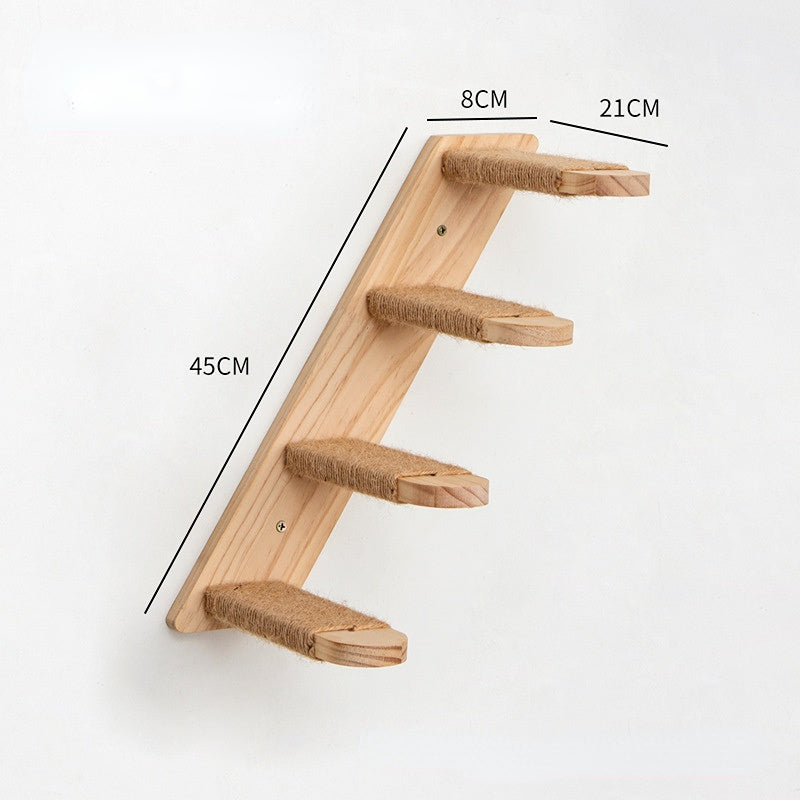 Katzenbaum für Wand, Katze Klettern Regal, Katzentreppe, Vielseitigen Kombinationsmöglichkeiten (1 Stück)