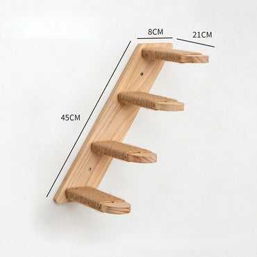 Katzenbaum für Wand, Katze Klettern Regal, Katzentreppe, Vielseitigen Kombinationsmöglichkeiten (1 Stück)