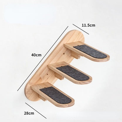 Katzenbaum für Wand, Katze Klettern Regal, Katzentreppe, Vielseitigen Kombinationsmöglichkeiten (1 Stück)