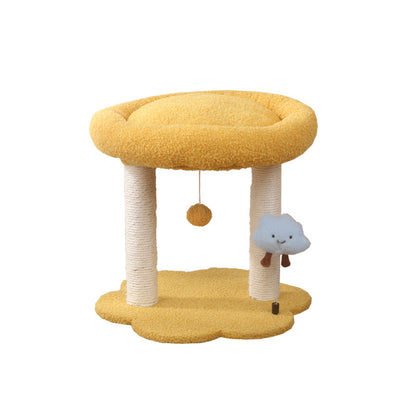 Katzen Baum, Blaue und Grüne, Wolkenform Plüsch Katzenbett & Sisal Katzenkratzbaum, für Kratzen und Schlafen von Katzen