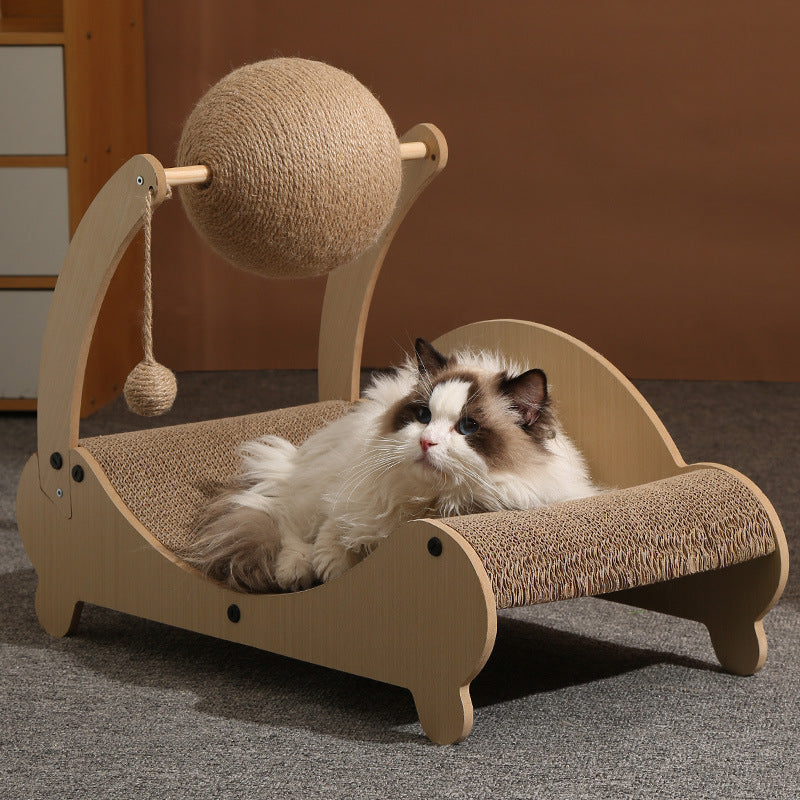 Kratzmöbel Katze, Sisal-Wellpappe Kratzbrett für Katzen mit multifunktionalem Design, ideal zum Spielen & Ausruhen