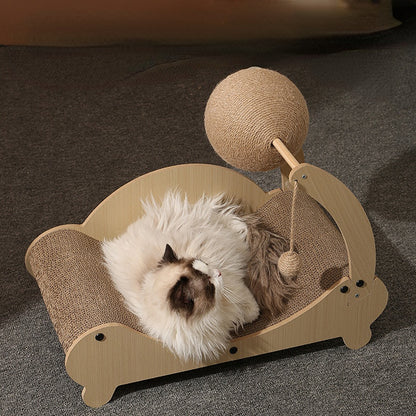 Kratzmöbel Katze, Sisal-Wellpappe Kratzbrett für Katzen mit multifunktionalem Design, ideal zum Spielen & Ausruhen