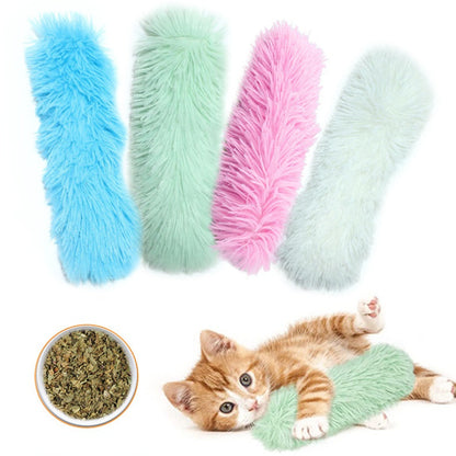 Katzenspielzeug Katzenminze Plüsch 28cm langes Kissen, verschiedene Farben zum Spielen und Interagieren (1 Stück)