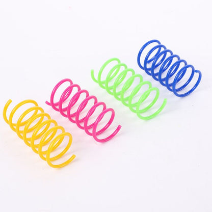 Katzenspielzeug, Bunten Elastischen Federrohr Zur Unterhaltung & Entspannung Von Katzen, 4er-Pack