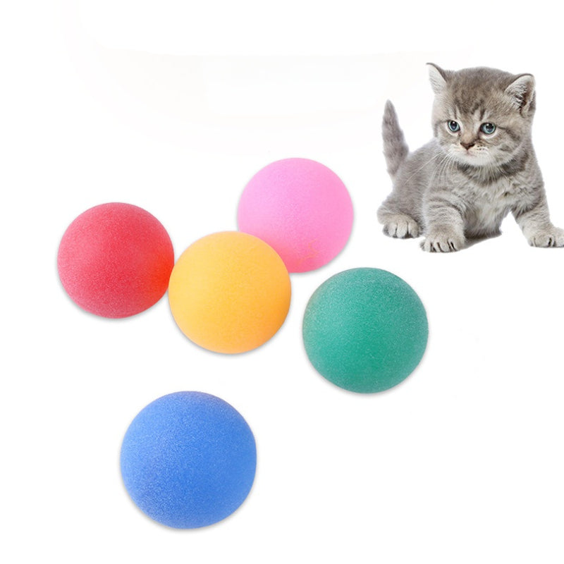 Katzen Spielzeug, Bunter Plastikball Interaktiver Drehtellerball, 4 cm Durchmesser, zufällige Farbe (20 Stück)
