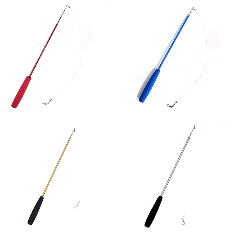 Katzenspielzeug Katzenangel Dreiteilig Teleskopisch, Für Die Interaktion Im Innenbereich, Keine Verzierungen (1 Stück)