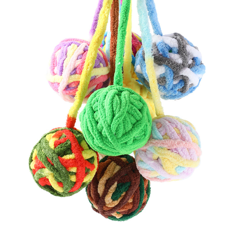 Katzenball Plüsch mit Glockenball PP-Material in mehreren Farben erhältlich, lichtecht und langlebig (1 Stück)