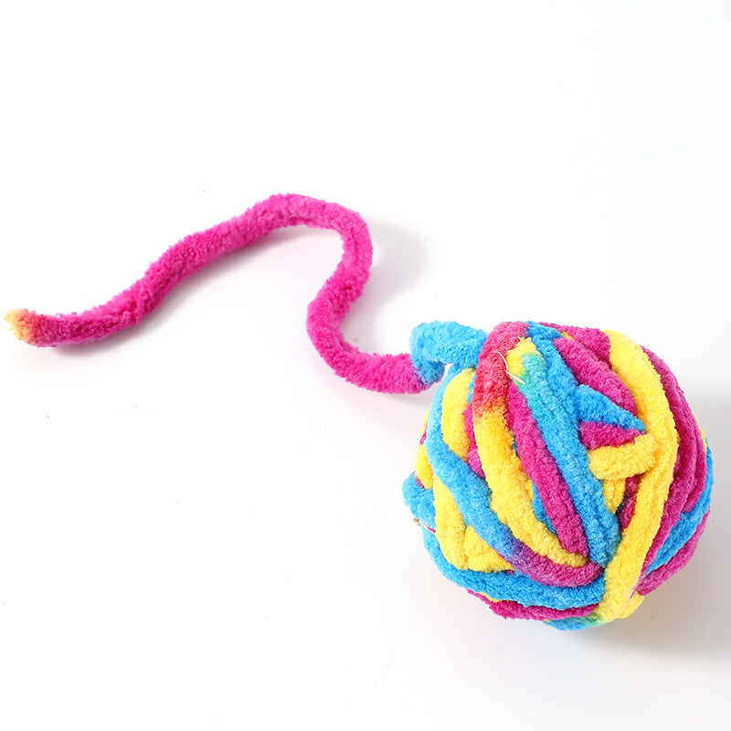 Katzenball Plüsch mit Glockenball PP-Material in mehreren Farben erhältlich, lichtecht und langlebig (1 Stück)