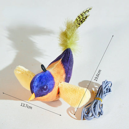 Katzenspielzeug Vogel macht Geräusche und kann aufgehängt werden , ideal zum Trainieren des Jagdinstinkts