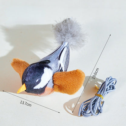 Katzenspielzeug Vogel macht Geräusche und kann aufgehängt werden , ideal zum Trainieren des Jagdinstinkts