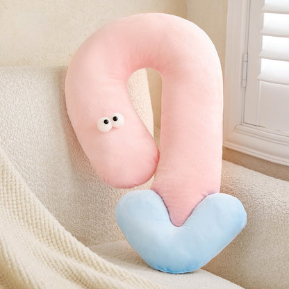 Kuscheltier für Katze, großes Süßes Kissen mit großen Augen, multifunktionales Haustier-Schlafkissen, Drei Farben, 62x39 cm