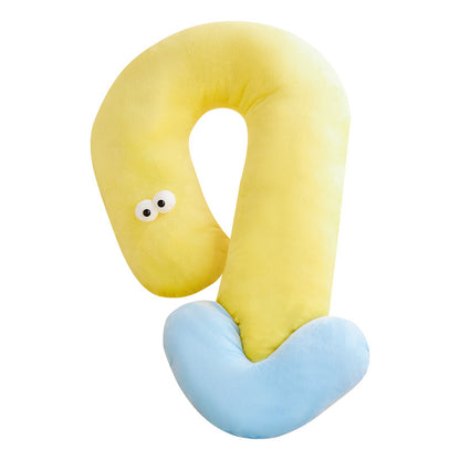 Kuscheltier für Katze, großes Süßes Kissen mit großen Augen, multifunktionales Haustier-Schlafkissen, Drei Farben, 62x39 cm