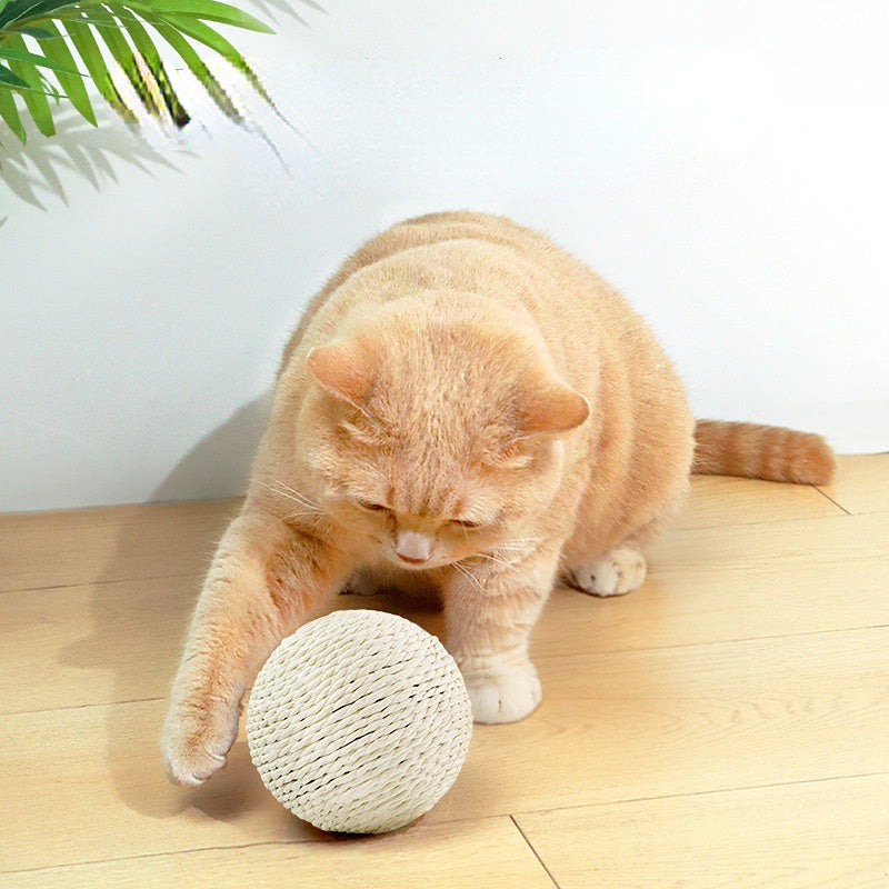 Kratzkugel Katze Sisalball Sound übergroße Selbstunterhaltung zur Linderung von Langeweile und Backenzähnen