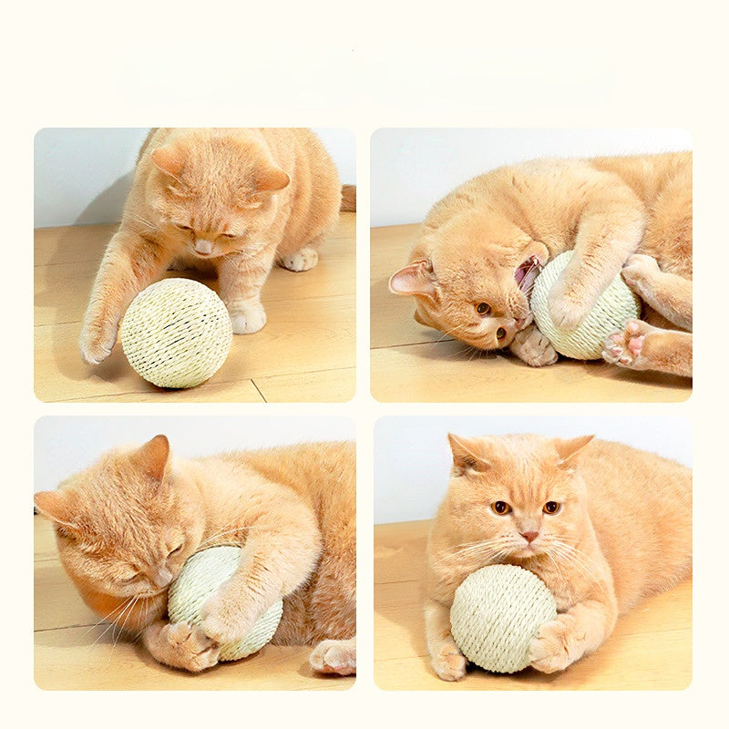 Kratzkugel Katze Sisalball Sound übergroße Selbstunterhaltung zur Linderung von Langeweile und Backenzähnen