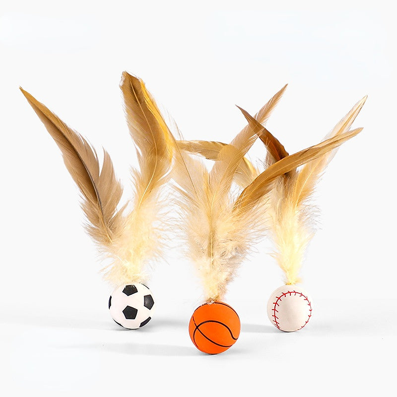 Spielball Katzen, elastisches Badmintonspielzeug, interaktiver kreativer Sportball zum Selbstunterhalten