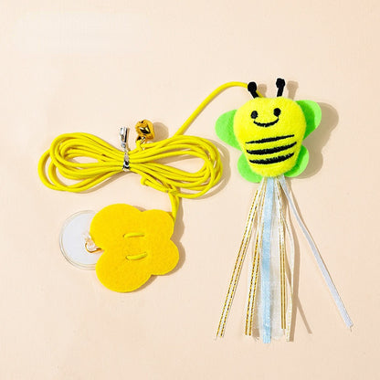 Katzenspielzeug Türrahmen, Elastisches Seil Federglocke Katzenangel, für Indoor-Aktivitäten